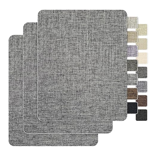 BESEZX Linen Fabric Repair Patch，3 PCS 9 * 11 Inch Self-Adhesive Couch Fabric