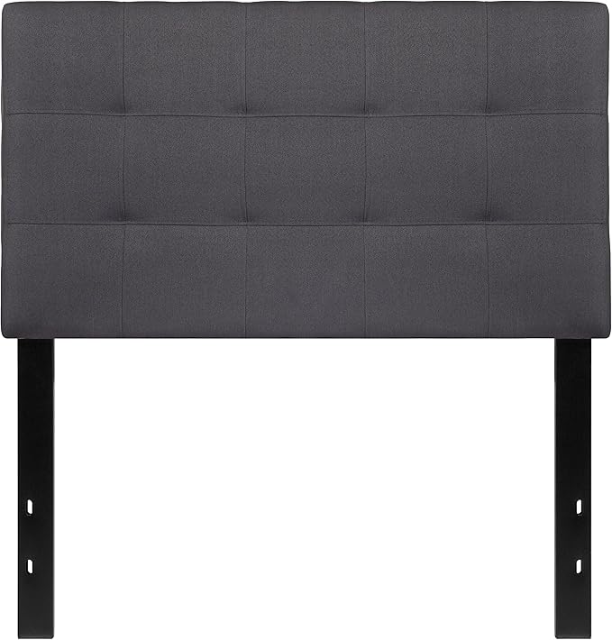 Flash Furniture Bedford Tufted Upholstered Twin Size Headboard in Dark Gray
