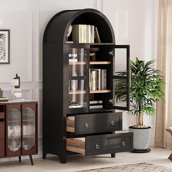 71" Arched Storage Cabinets
