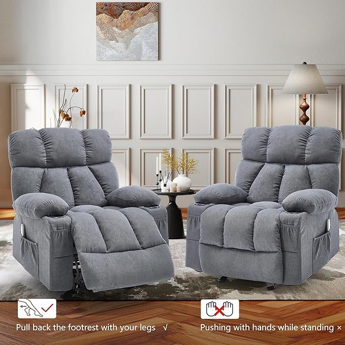 Massage Rocking Recliner Chair, Ergonomic Recliners Sofa