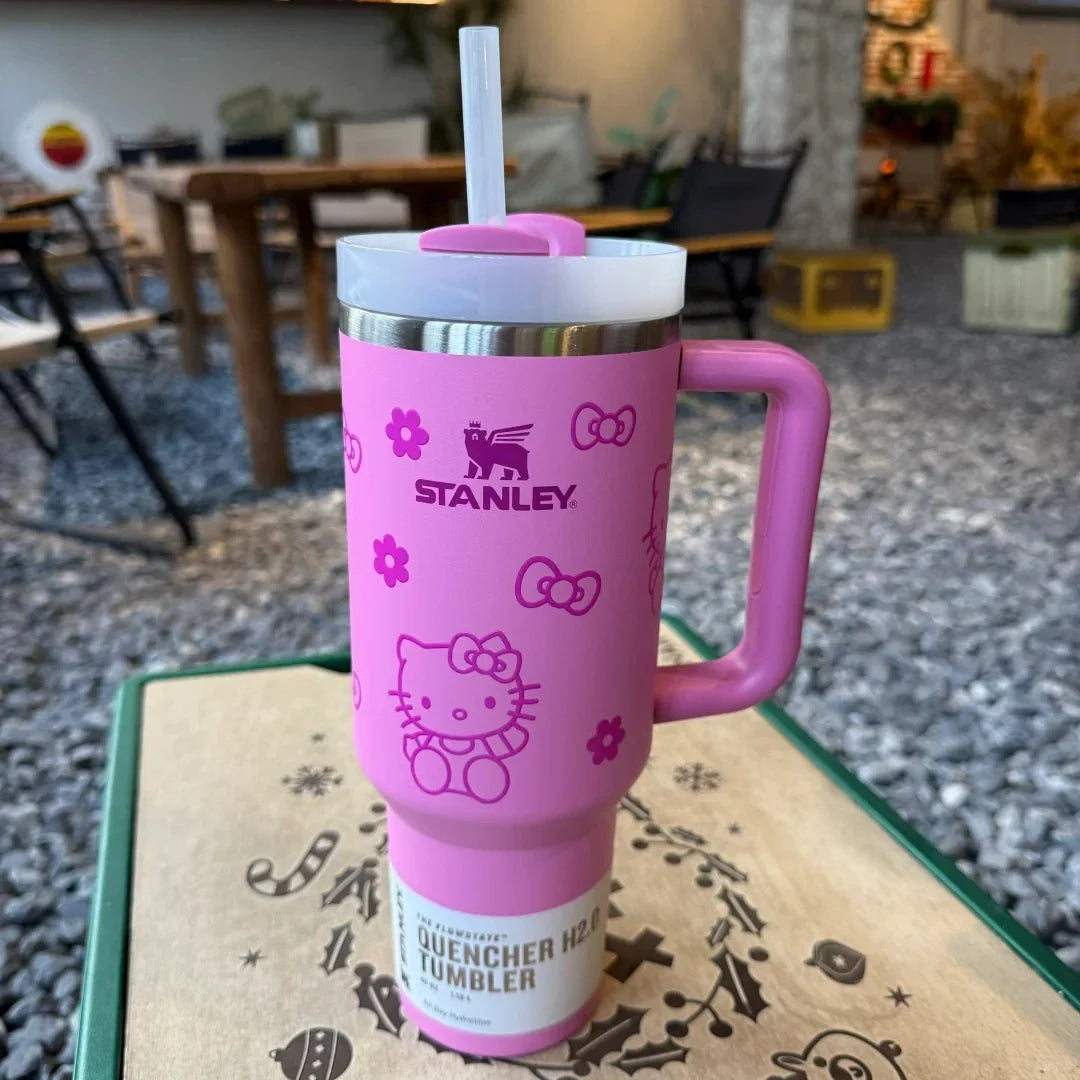 Hot Pink Stanley Quencher H2.0 Tumbler – 40 oz Travel Cup