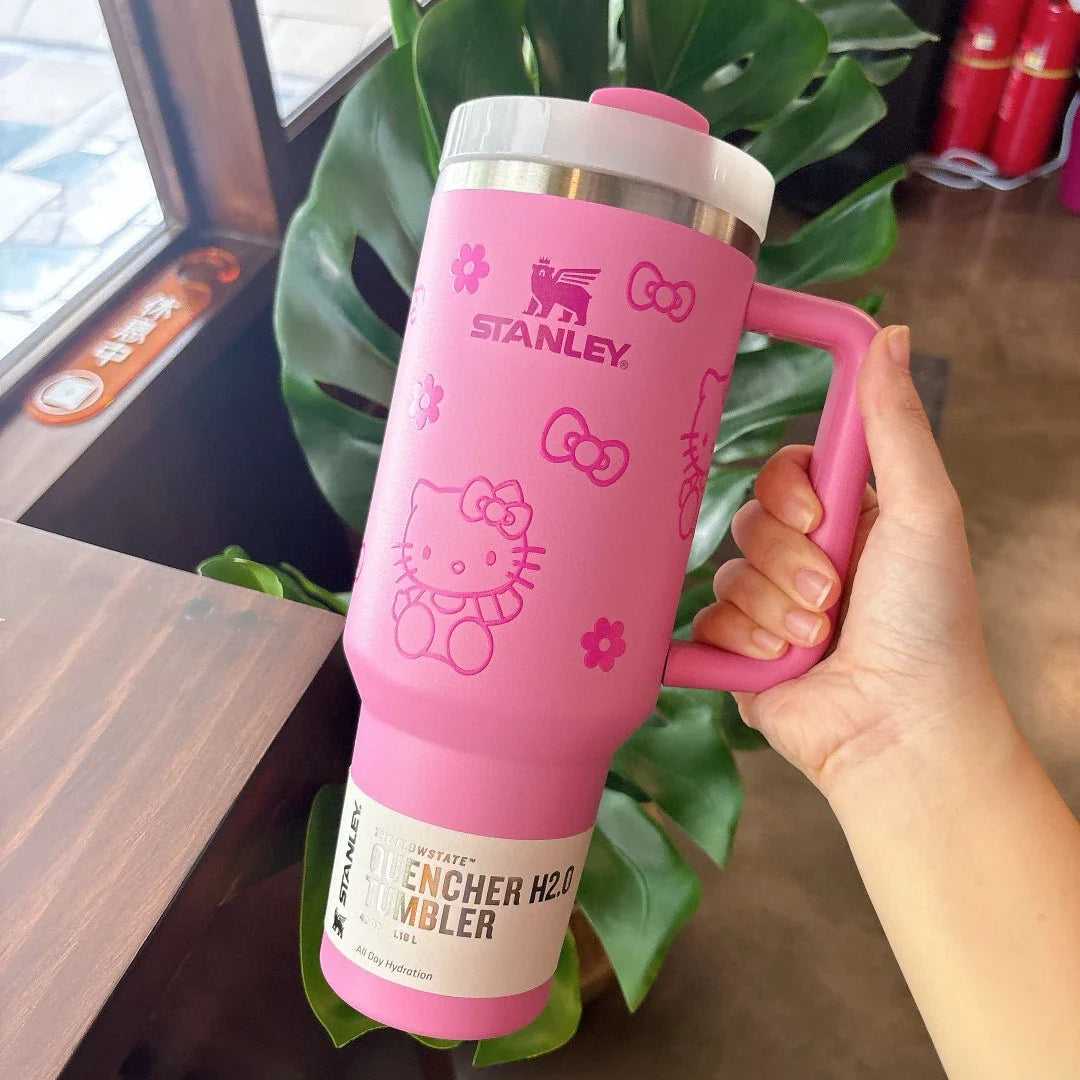 Flamingo Pink Stanley Quencher H2.0 Tumbler – 40 oz Travel Cup