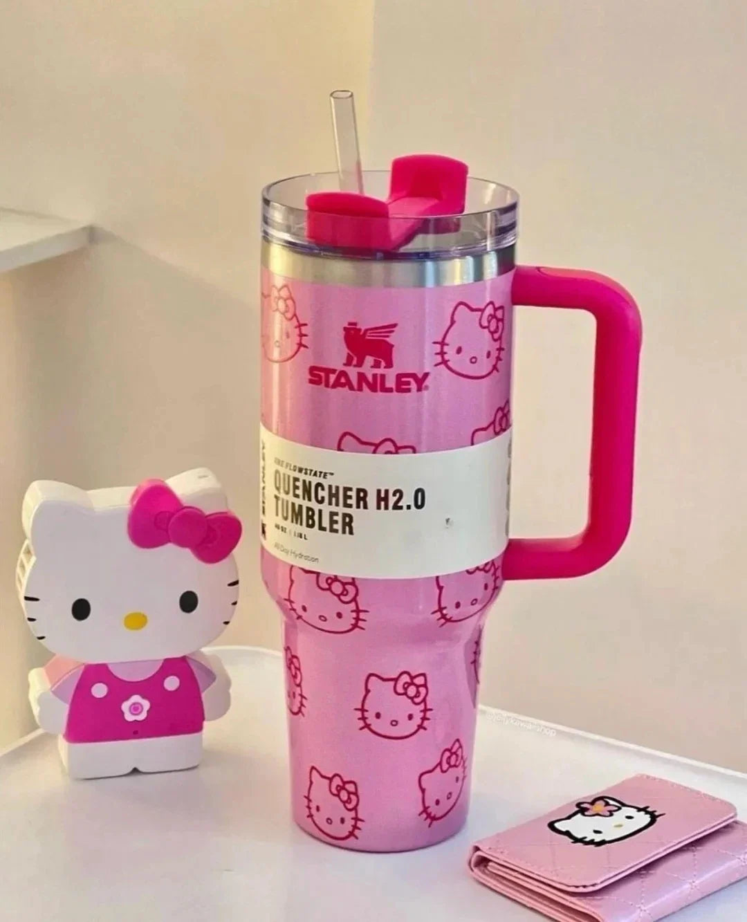 Flamingo Pink Stanley Quencher H2.0 Tumbler – 40 oz Travel Cup